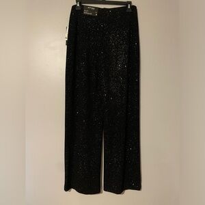 🎩NWT Attyre Black Glitter Wide-Leg Pants